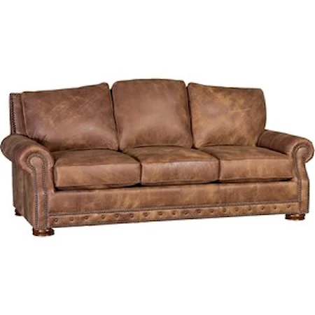 Rolled Arm Sofa w/ Nailhead Trim